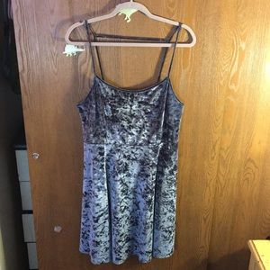 Blue Velvet Skater Dress